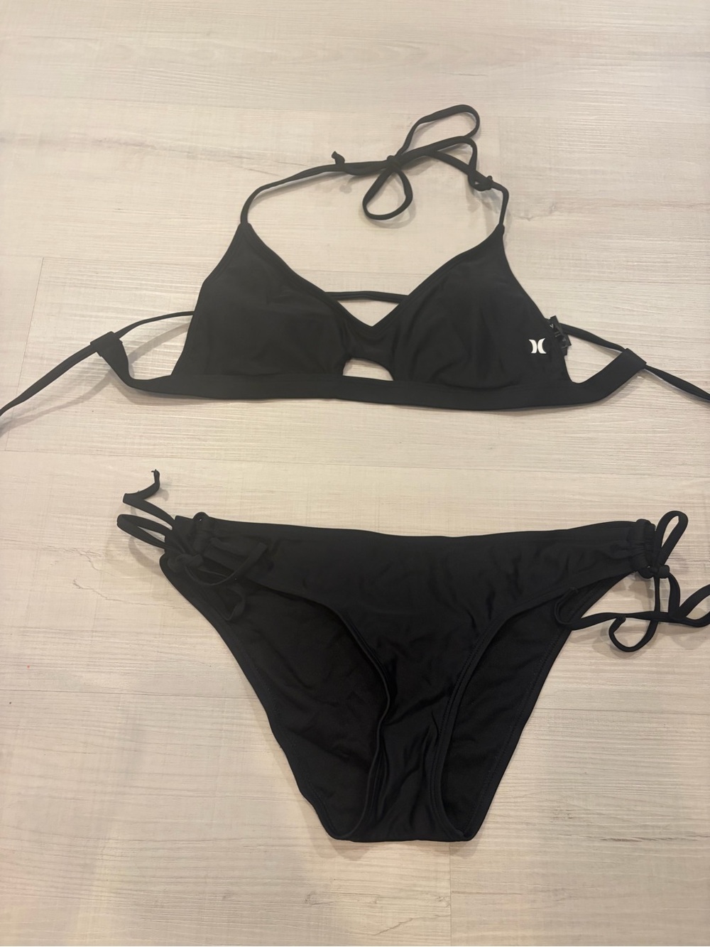 Hurley Black Women's Tie-Detail Bikini